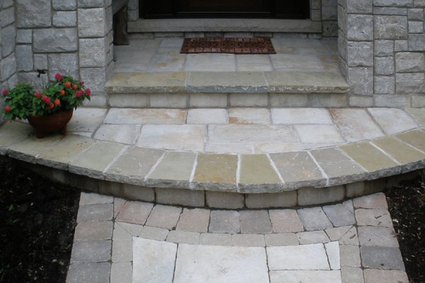 Natural Stone Hardscape Porch, Steps