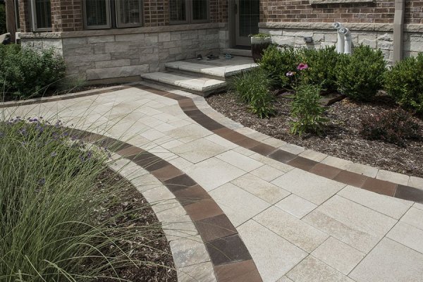 Brick-Paving,-Back-Door,-Glenview-Hardscaping-Project, Walway